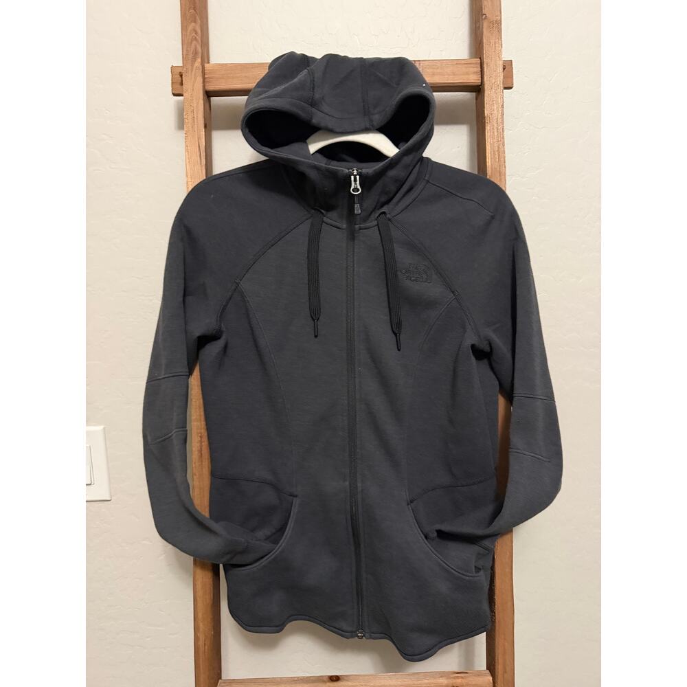 women's black full-zip performance hoodie, - The North Face - medium